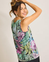 Women Tops & Shirts | Tommy Bahama Jungle Jewels Sequin Shell Top Black