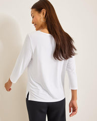Women Tops & Shirts | Tommy Bahama Kona Isles 3/4-Sleeve Boat-Neck Top White