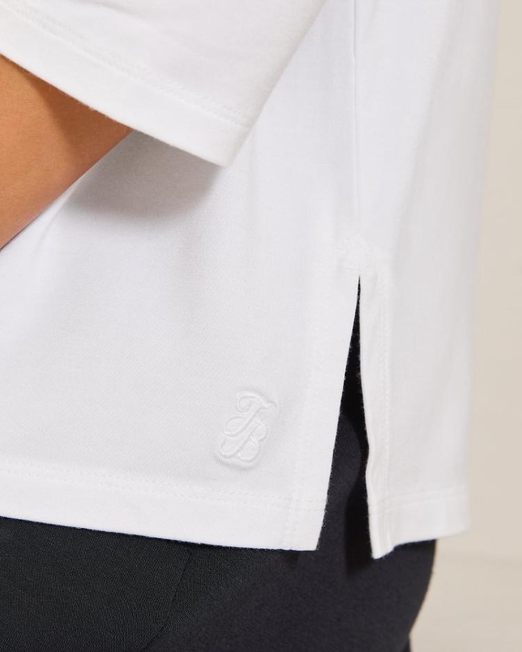 Women Tops & Shirts | Tommy Bahama Kona Isles 3/4-Sleeve Boat-Neck Top White