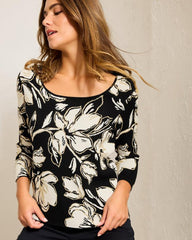 Women Tops & Shirts | Tommy Bahama Noche Mar Jacquard Sweater Black