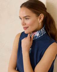 Women Tops & Shirts | Tommy Bahama Paradise Piqué Sleeveless Polo Island Navy