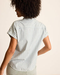 Women Tops & Shirts | Tommy Bahama Seaway Stripe Coastal Twill Shirt Seacoast Wash