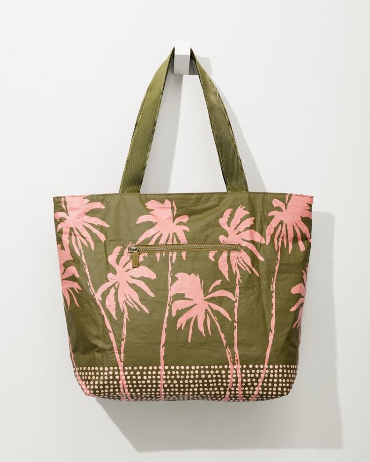 Women/Beach & Home Handbags & Clutches | Tommy Bahama Aloha Collection Paumalu Day Tripper Tote Olive