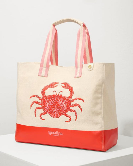 Women/Beach & Home Handbags & Clutches | Tommy Bahama Embroidered Red Crab Beach Tote Red Crab
