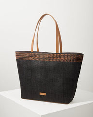 Women/Beach & Home Handbags & Clutches | Tommy Bahama Raffia Palms Beach Tote Black Multi