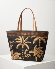 Women/Beach & Home Handbags & Clutches | Tommy Bahama Raffia Palms Beach Tote Black Multi