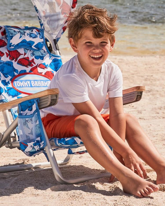 Beach &amp; Home Beach Chairs | Tommy Bahama Tommy Bahama School Of Fish Kids' Backpack Beach Chair Multicolor