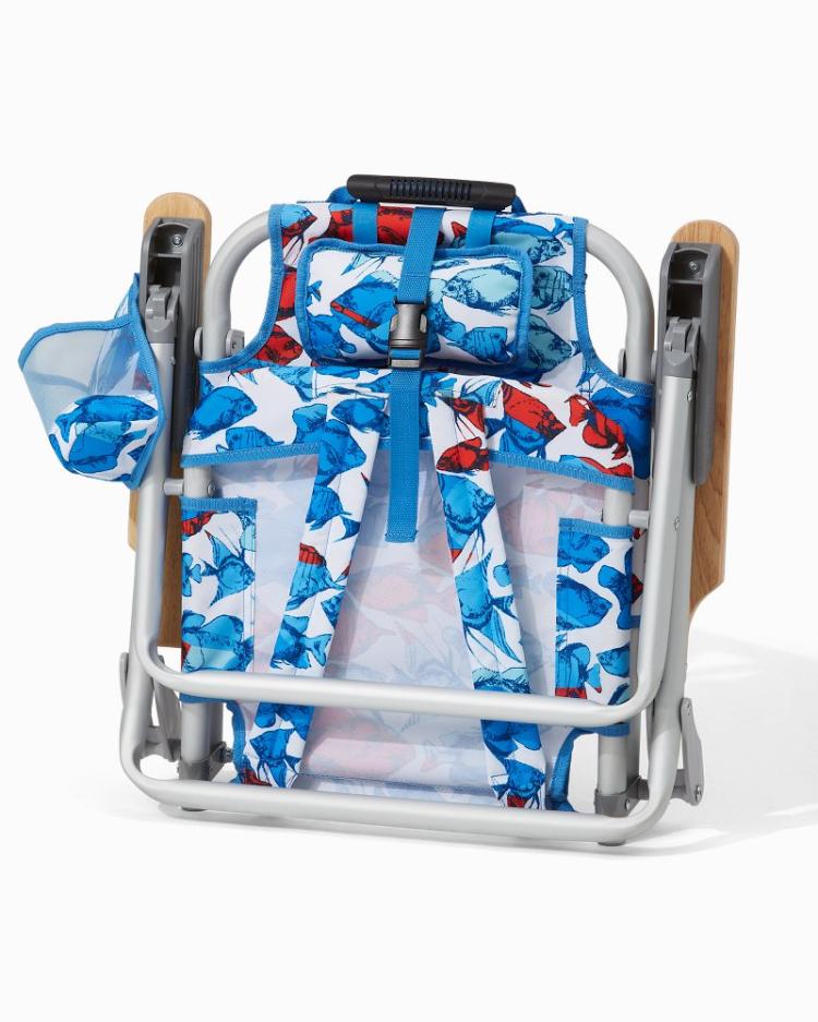 Beach &amp; Home Beach Chairs | Tommy Bahama Tommy Bahama School Of Fish Kids' Backpack Beach Chair Multicolor