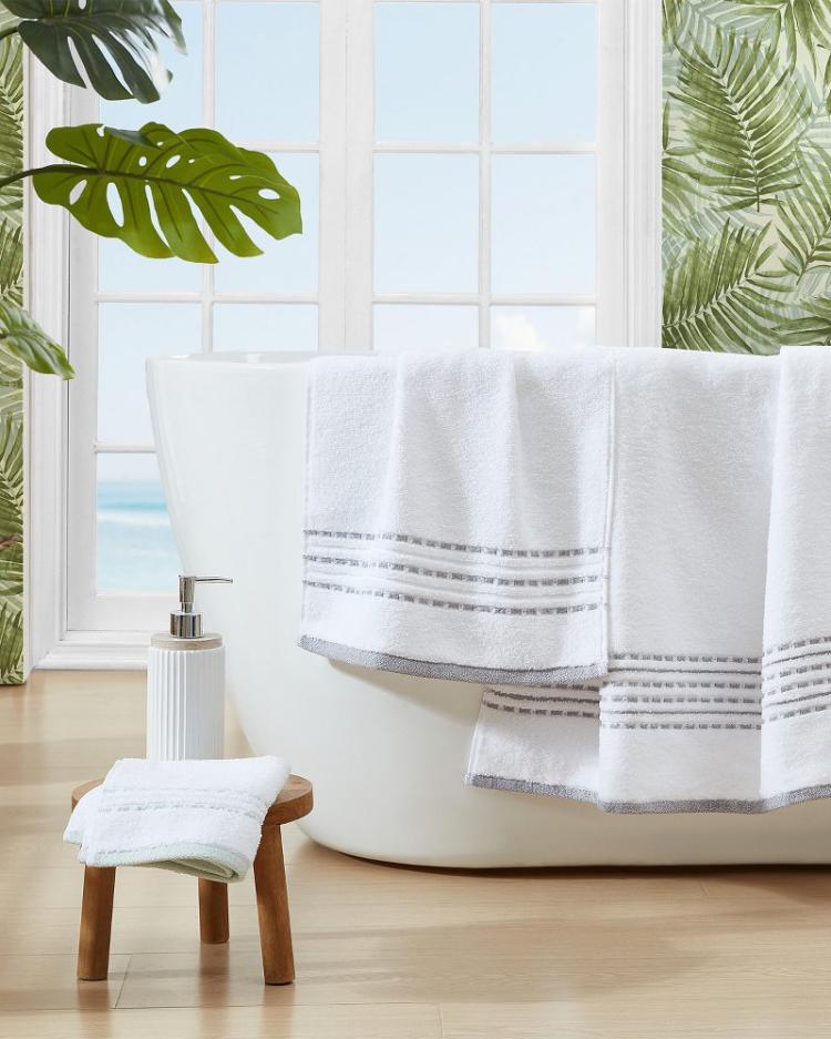 Beach &amp; Home Bath | Tommy Bahama Cliff Side Grey 3-Piece Towel Set Grey