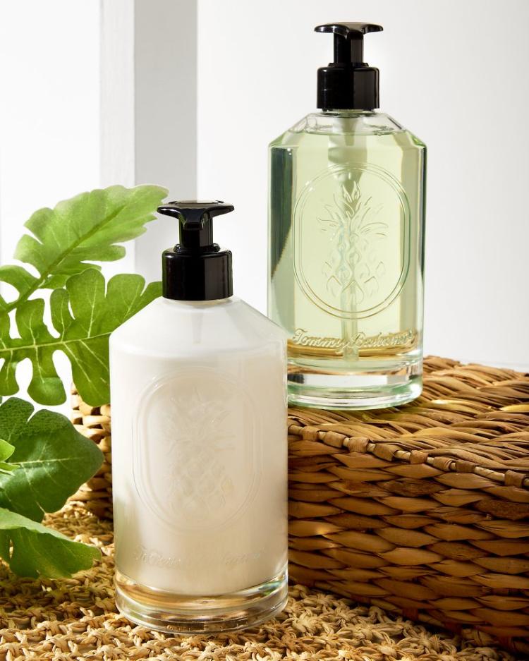 Beach &amp; Home Bath | Tommy Bahama Island Blend Glass Hand Soap &amp; Lotion Set Island Blend