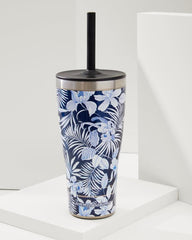 Beach &amp; Home Beach Accessories | Tommy Bahama Blooms 30-oz. Tervis® Tumbler With Straw Lid Island Navy
