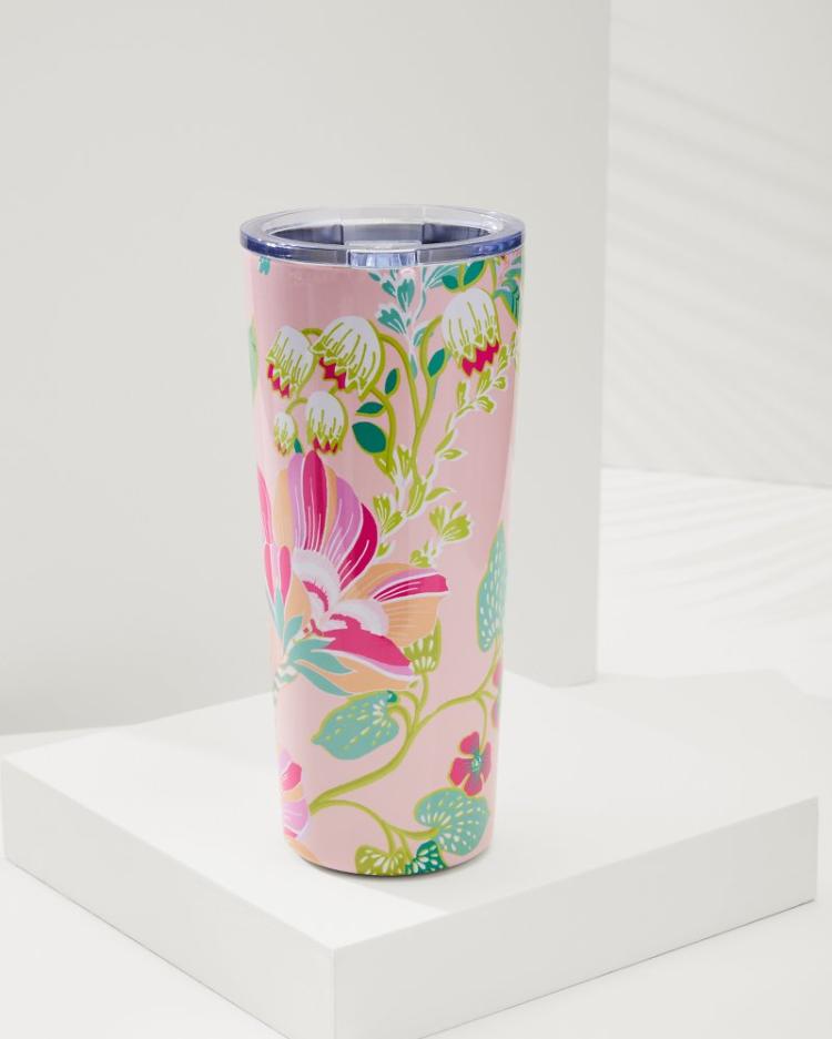 Beach &amp; Home Beach Accessories | Tommy Bahama Flamingo Pineapple 22-oz. Tumbler Pink