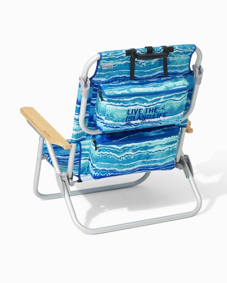 Beach &amp; Home Beach Chairs | Tommy Bahama Tommy Bahama Malachite Print Deluxe Backpack Beach Chair Multicolor