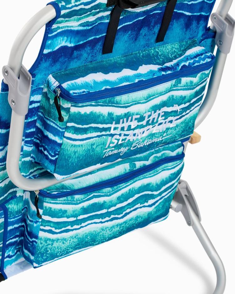 Beach &amp; Home Beach Chairs | Tommy Bahama Tommy Bahama Malachite Print Deluxe Backpack Beach Chair Multicolor