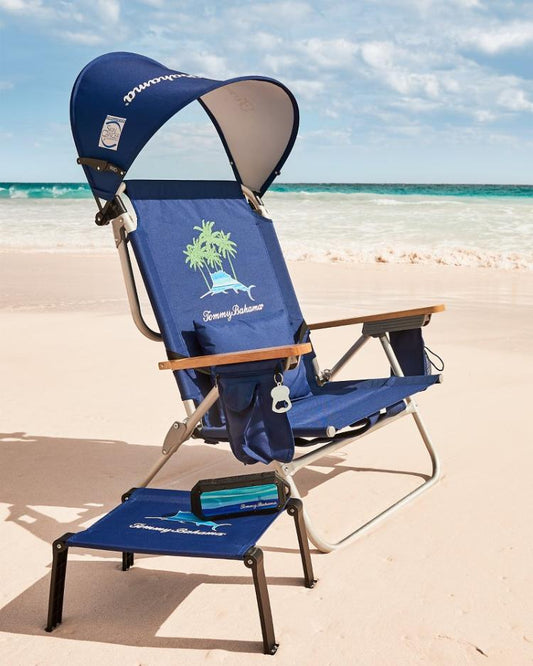 Beach &amp; Home Beach Chairs | Tommy Bahama Tommy Bahama Marlin Palms Ultimate Beach Chair Navy