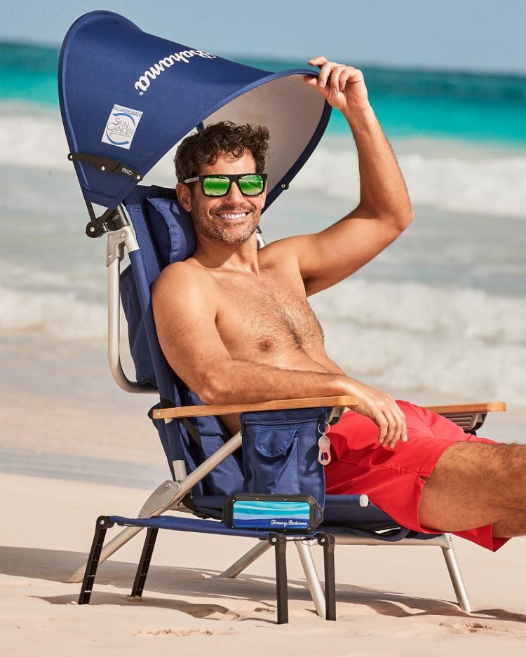 Beach &amp; Home Beach Chairs | Tommy Bahama Tommy Bahama Marlin Palms Ultimate Beach Chair Navy