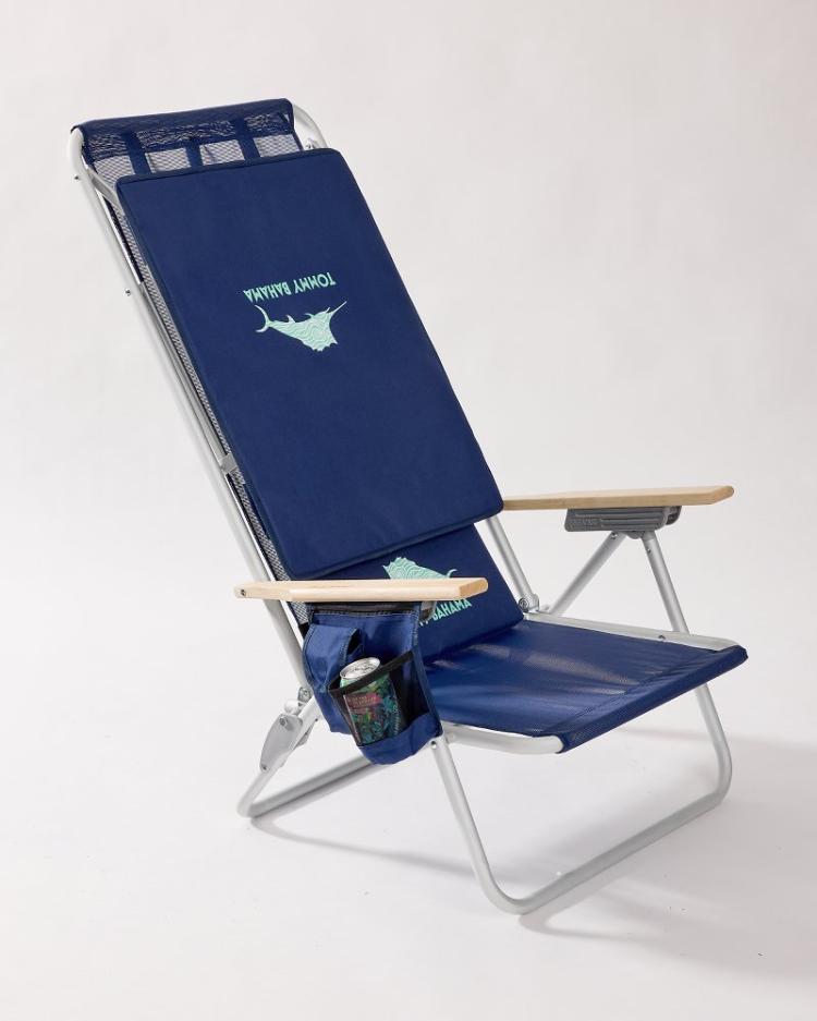Beach &amp; Home Beach Chairs | Tommy Bahama Tommy Bahama Mesh Beach Chair With Shade Navy
