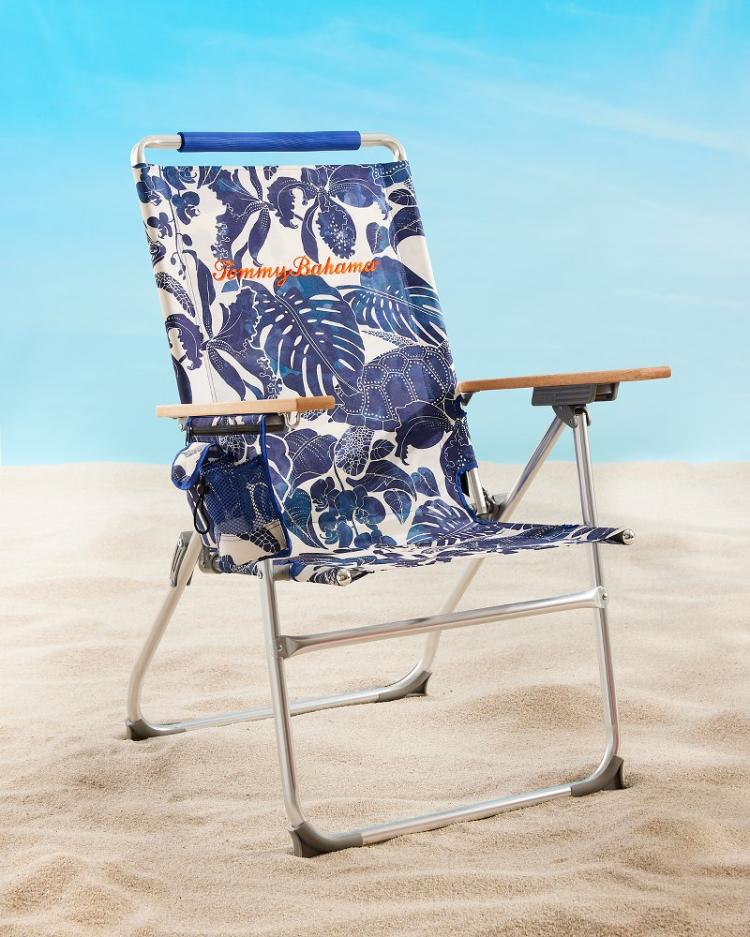 Beach &amp; Home Beach Chairs | Tommy Bahama Tommy Bahama Orchid Turtle Highboy Chair Navy