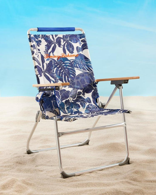 Beach &amp; Home Beach Chairs | Tommy Bahama Tommy Bahama Orchid Turtle Highboy Chair Navy