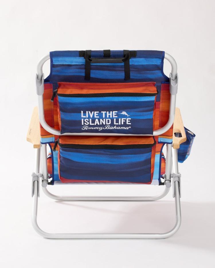 Beach &amp; Home Beach Chairs | Tommy Bahama Tommy Bahama Sunset Stripe Deluxe Backpack Beach Chair Multicolor