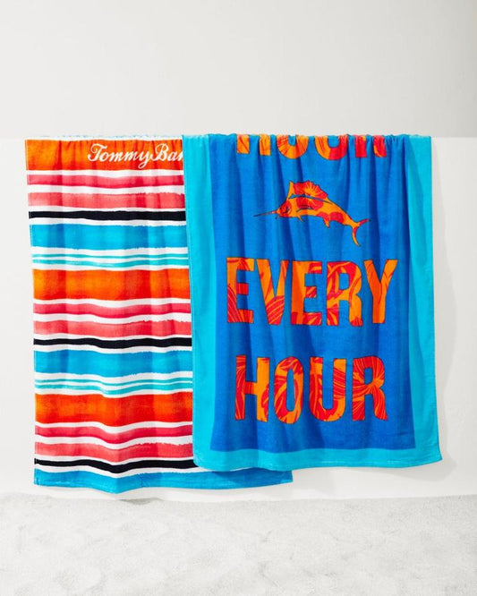 Beach &amp; Home Beach Towels | Tommy Bahama Cape Coral &amp; Happy Hour Beach Towels — Set Of 2 Multicolor