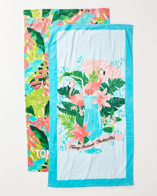 Beach &amp; Home Beach Towels | Tommy Bahama Flocktail Club &amp; Fiesta Jungle Beach Towels - Set Of 2 Multicolor