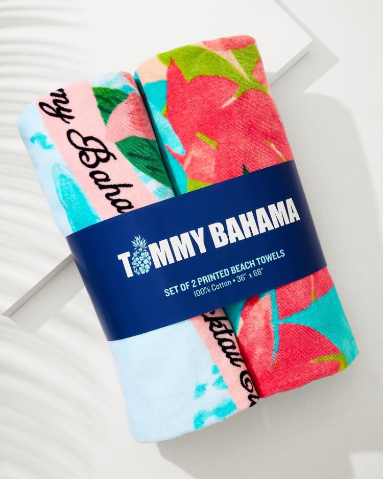 Beach &amp; Home Beach Towels | Tommy Bahama Flocktail Club &amp; Fiesta Jungle Beach Towels - Set Of 2 Multicolor
