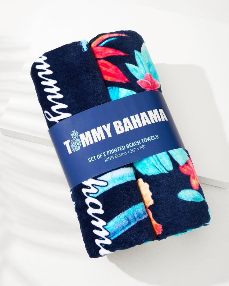Beach &amp; Home Beach Towels | Tommy Bahama Palms Grove &amp; Blue Muse Beach Towels — Set Of 2 Multicolor
