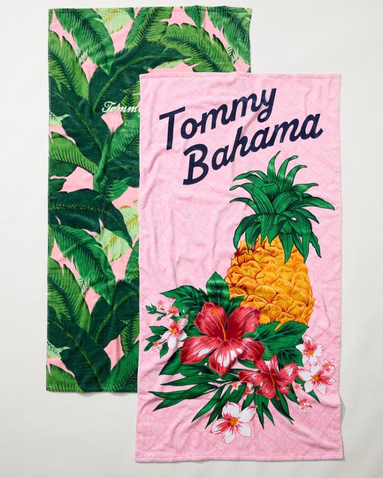 Beach &amp; Home Beach Towels | Tommy Bahama Pineapple Queen &amp; Swaying Fronds Beach Towels — Set Of 2 Multicolor