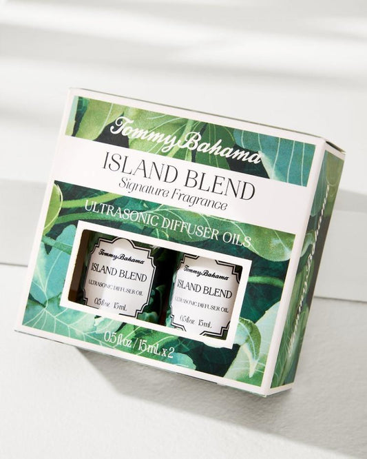 Beach &amp; Home Candles &amp; Diffusers | Tommy Bahama Island Blend Ceramic Pineapple Diffuser Oil Refill Set Island Blend