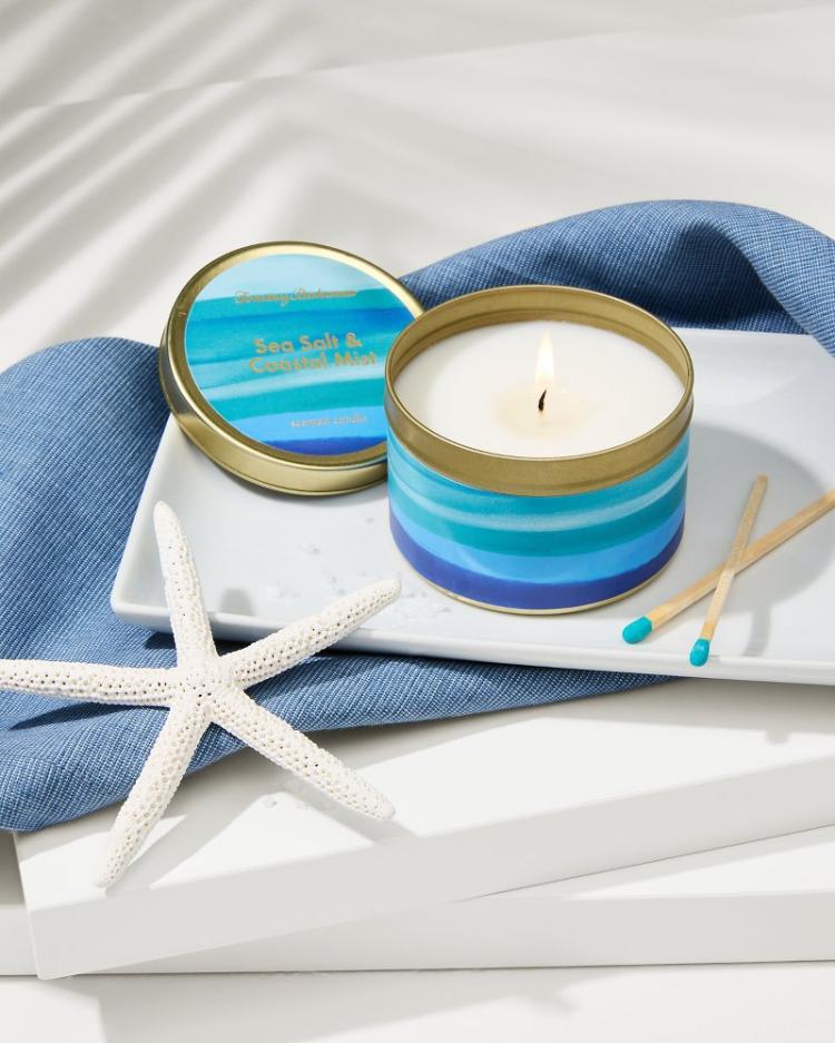 Beach &amp; Home Candles &amp; Diffusers | Tommy Bahama Sea Salt And Coastal Mist 6-oz. Tin Candle Multicolor