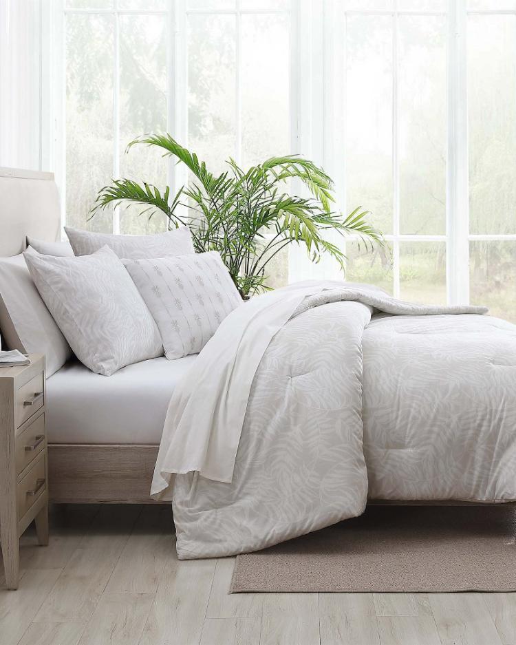 Beach &amp; Home Comforters &amp; Duvets | Tommy Bahama Art Of Palms 8-Piece King Bed Set Beige