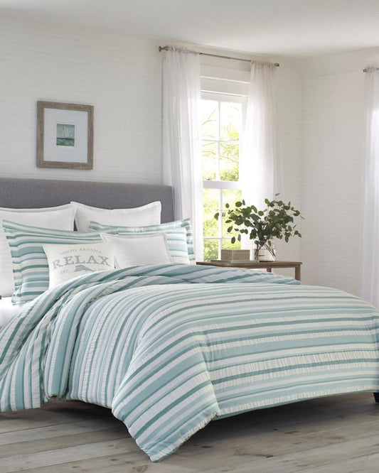 Beach &amp; Home Comforters &amp; Duvets | Tommy Bahama Clearwater Cay 3-Piece King Comforter Set Blue/silver