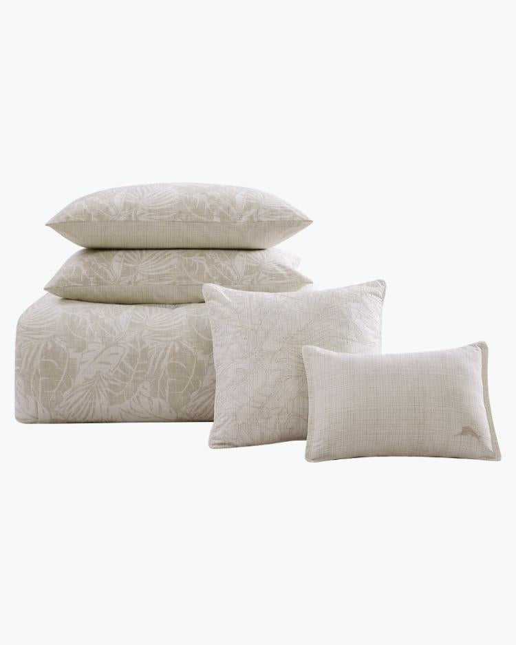 Beach &amp; Home Comforters &amp; Duvets | Tommy Bahama Costa Blanca 5-Piece Full/Queen Comforter Set Beige