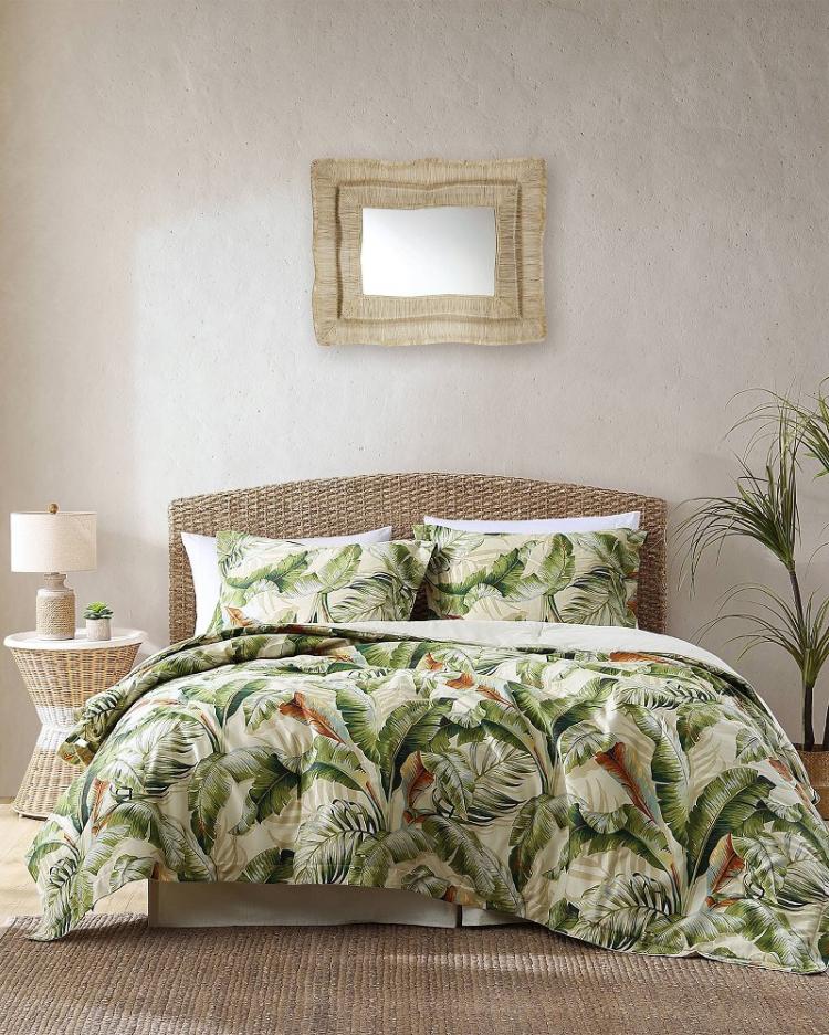 Beach &amp; Home Comforters &amp; Duvets | Tommy Bahama Palmiers King Comforter Set Green