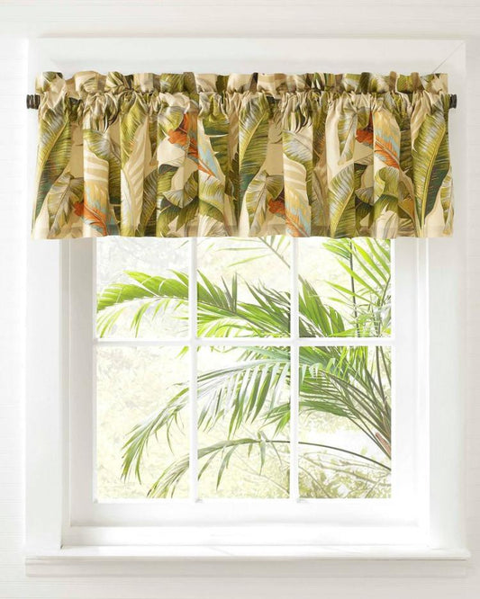 Beach &amp; Home Comforters &amp; Duvets | Tommy Bahama Palmiers Window Valance Green
