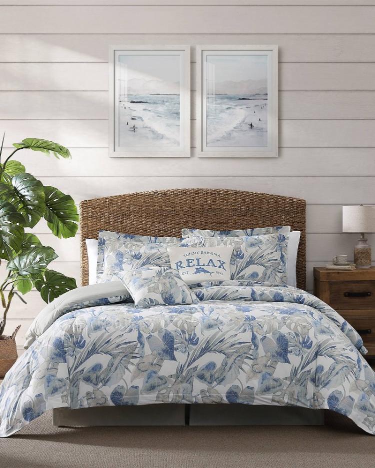 Beach &amp; Home Comforters &amp; Duvets | Tommy Bahama Raw Coast 3-Piece Queen Comforter Set Blue