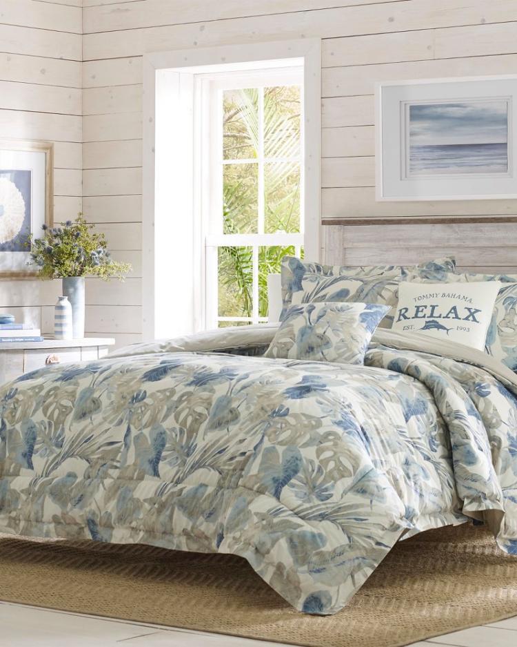 Beach &amp; Home Comforters &amp; Duvets | Tommy Bahama Raw Coast 5-Piece King Comforter Set Chambray Blue