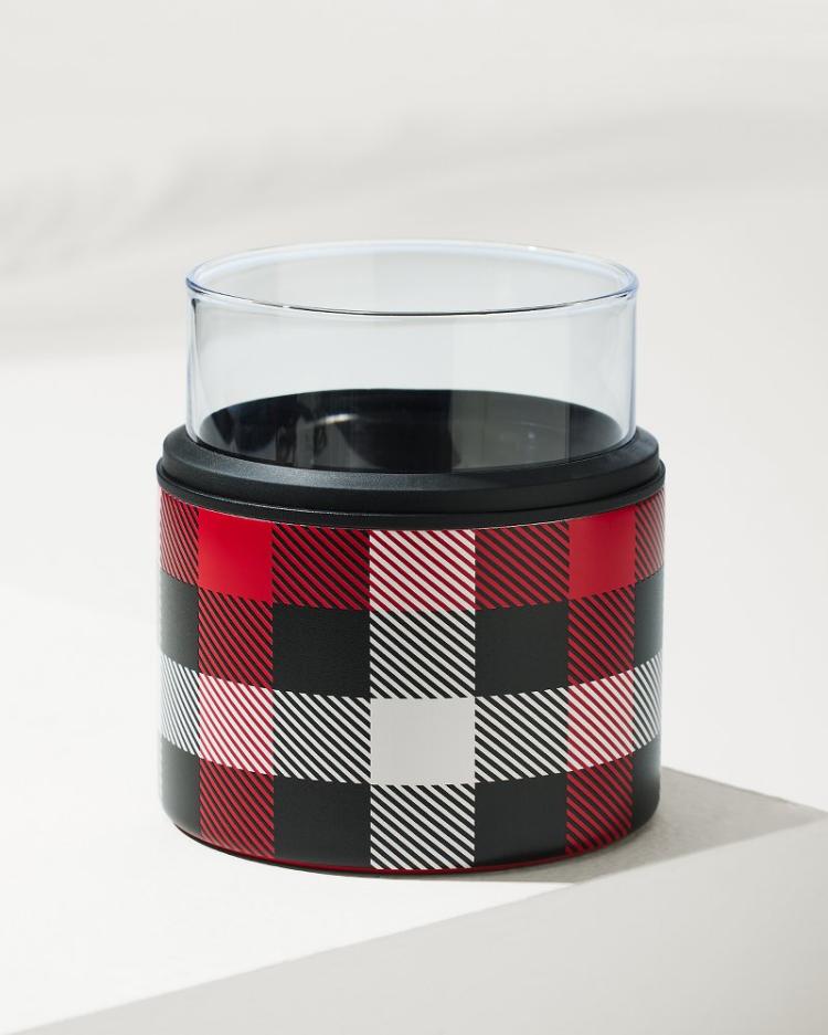 Beach &amp; Home Drinkware &amp; Bar | Tommy Bahama Asobu® On The Rocks Glass &amp; Kuzie - Plaid Red