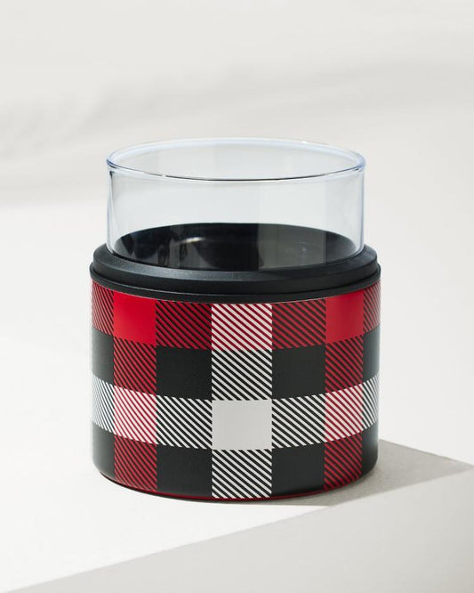 Beach &amp; Home Drinkware &amp; Bar | Tommy Bahama Asobu® On The Rocks Glass &amp; Kuzie - Plaid Red