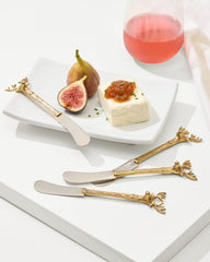 Beach &amp; Home Drinkware &amp; Bar | Tommy Bahama Brass And Stainless Steel Stag Butter Knives - Set Of 4 Gold