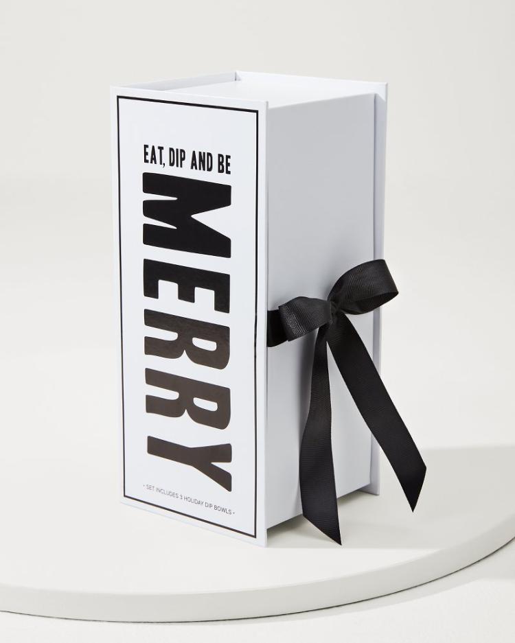 Beach &amp; Home Drinkware &amp; Bar | Tommy Bahama Ceramic Holiday Dip Bowls—Set Of 3 White