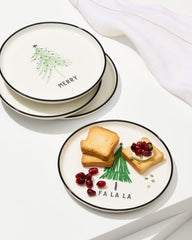 Beach &amp; Home Drinkware &amp; Bar | Tommy Bahama Holiday Tree Appetizer Plates—Set Of 4 Green