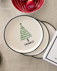 Beach &amp; Home Drinkware &amp; Bar | Tommy Bahama Holiday Tree Appetizer Plates—Set Of 4 Green