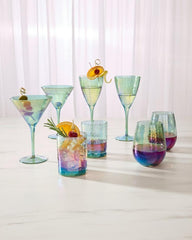 Beach &amp; Home Drinkware &amp; Bar | Tommy Bahama Luster Rocks Glasses — Set Of 2 Light Blue