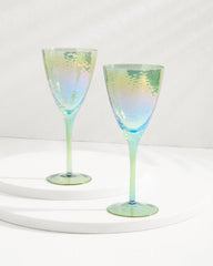Beach &amp; Home Drinkware &amp; Bar | Tommy Bahama Luster Wine Glasses — Set Of 2 Light Blue