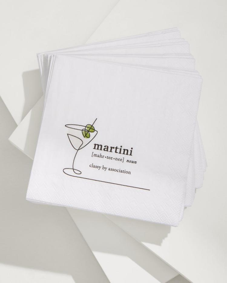 Beach &amp; Home Drinkware &amp; Bar | Tommy Bahama Martini Cocktail Napkins White