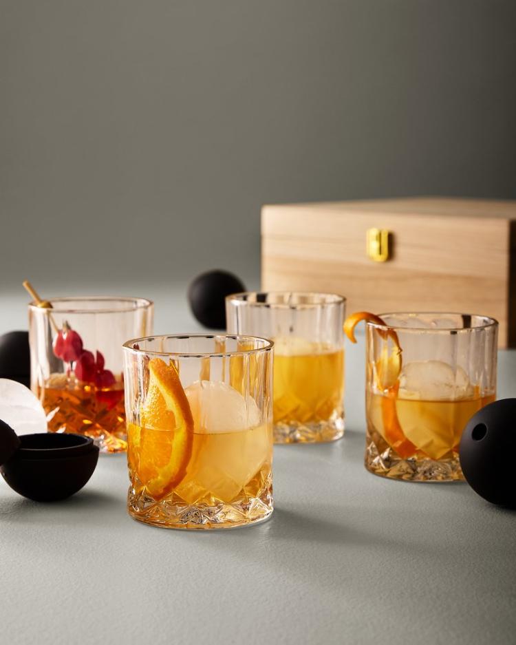 Beach &amp; Home Drinkware &amp; Bar | Tommy Bahama Tommy Bahama Crystal Rocks Glass And Ice Sphere Set Clear