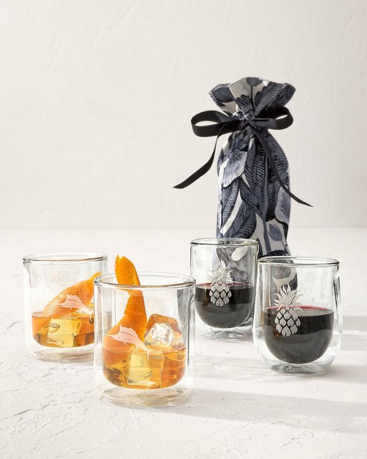 Beach &amp; Home Drinkware &amp; Bar | Tommy Bahama Upcycled Wine Bottle Gift Bag Black