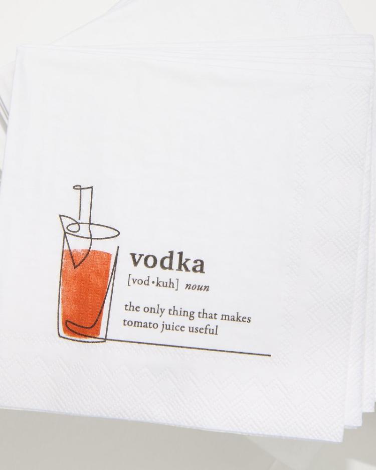 Beach &amp; Home Drinkware &amp; Bar | Tommy Bahama Vodka Cocktail Napkins White